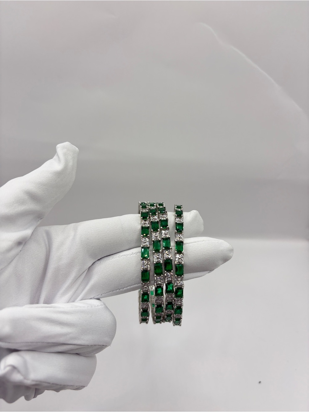 Emerald Green Bracelet Set - Women Jewelry